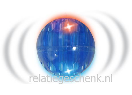 Verlichte Stuiterbal met LED - MET Boing geluid - Blauw