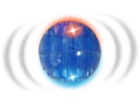 Verlichte Stuiterbal met LED - MET Boing geluid - Blauw
