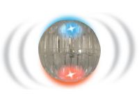 Verlichte stuiterbal met LED - MET boing geluid - Transparant