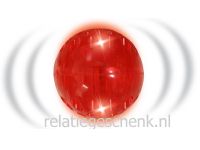 Verlichte stuiterbal met LED - MET boing geluid - Rood