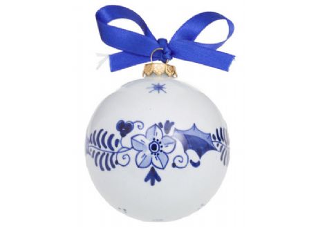 Kerstbal rond Delfts blauw  | Royal Delft
