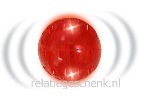 Verlichte stuiterbal met LED - MET boing geluid - Rood
