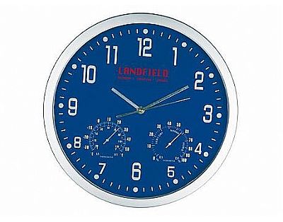 Wandklok met thermometer en hygrometer Wandklok met thermometer en hygrometer