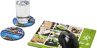 Q-Mat® driedelige combiset van muismat en onderzetter 2 Q-Mat® driedelige combiset van muismat en onderzetter 2