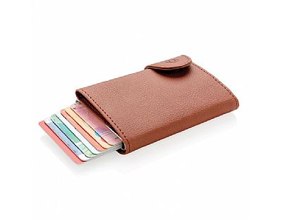 C-Secure aluminium RFID kaarthouder & portemonnee, bruin C-Secure aluminium RFID kaarthouder & portemonnee, bruin